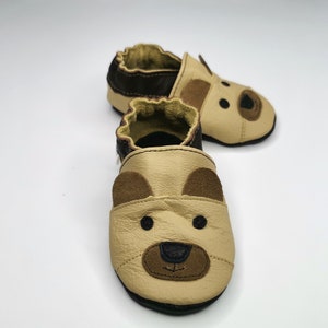 pattini di bambino 21/22, scarpe marroni suola morbida balena 12-18 mesi, ebooba Beige Teddy Bear