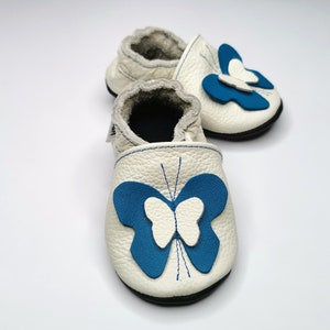 Baby Shoes, Girls&#39; Shoes, Crib Shoes, Leather Baby Booties, Toddler Shoes, Soft Sole Baby, Newborn Shoes, Bebe Chaussons, Butterfly, 6