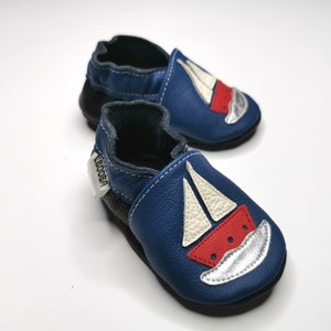 ソフト唯一の赤ちゃんの靴 ブルースペース 4-5 ebooba SC-12-BL Sailboat