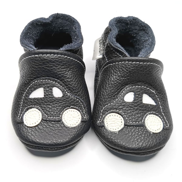 Cars baby shoes, Leather baby shoes, Toddler shoes, Baby slippers, Soft sole baby shoes, Black baby shoes, Baby bootie, Transport Soft Shoes