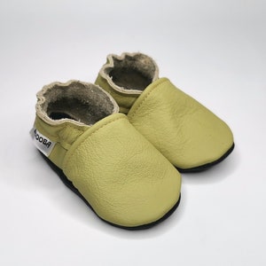 Pale Green Baby Shoes, Leather Infant shoes, Toddler Shoes, Baby Booties, Ebooba, Baby Moccasins, Boys', Girls' Shoes, Prewalkers Shoes, 3