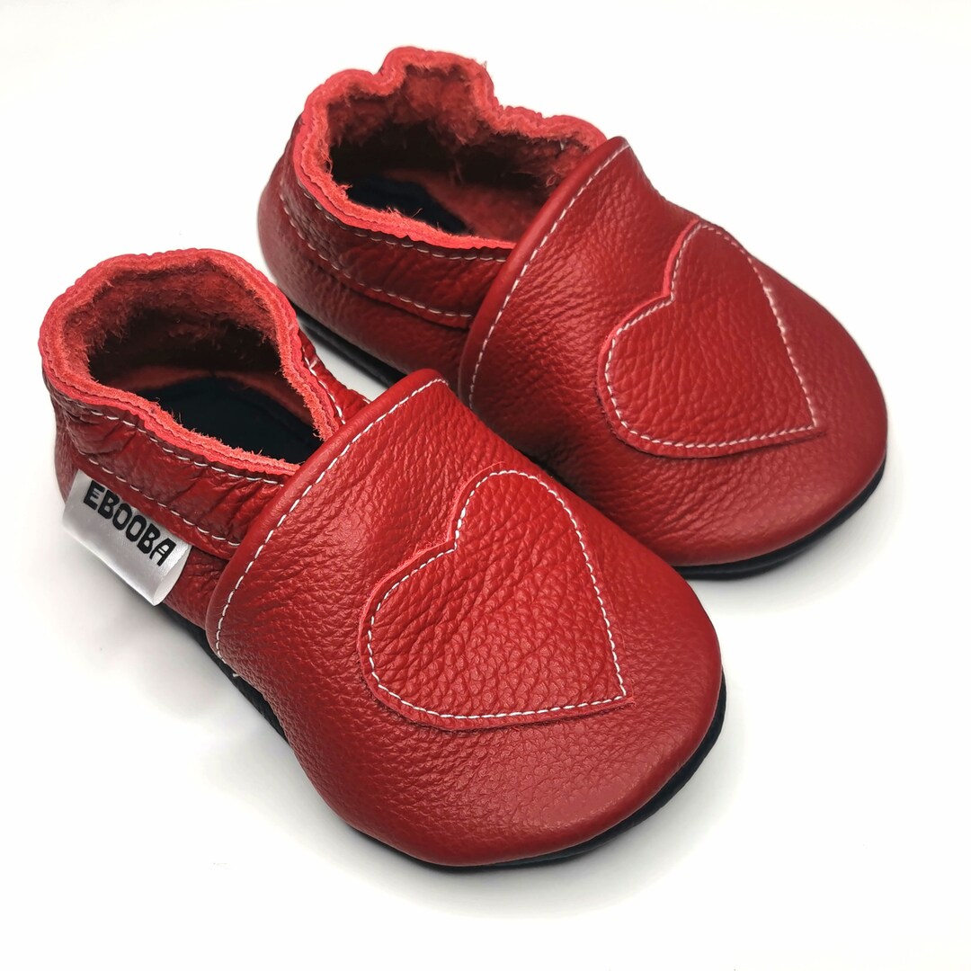 Red Heart Baby Shoes, Ebooba Shoes, Leather Baby Shoes, Girls' Booties