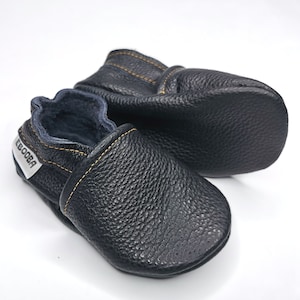 Baby Shoes, Kids&#39; Shoes, Toddler Slippers, Soft sole baby shoes, Infant Booties, Children Slippers, Black Baby Shoes, Ebooba