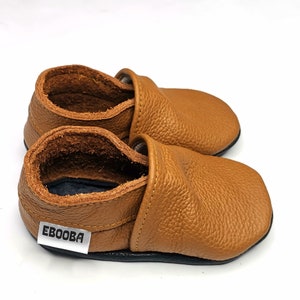 Baby Shoes, Baby Moccasins Leather Baby Shoes, Ebooba, Crib Shoes, Unisex Baby Shoes, Baby shoes girl, Boy baby shoes, Brown Baby Shoes, 3