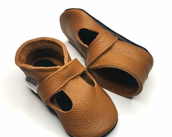 Baby Shoes, Baby Sandals, Leather Baby Shoes, Ebooba, Toddler Moccasin, Soft Bottom, Leather Baby Sandals, Girls' Sandals, Brown Baby Shoes