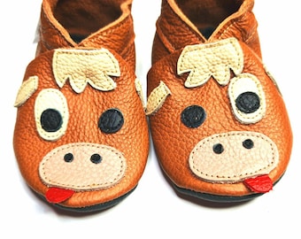 Cow Baby Shoes, Booties Leather, Infant Shoes, Animals Design Shoes, Soft Shoes, Kids Leather Slippers, Ebooba