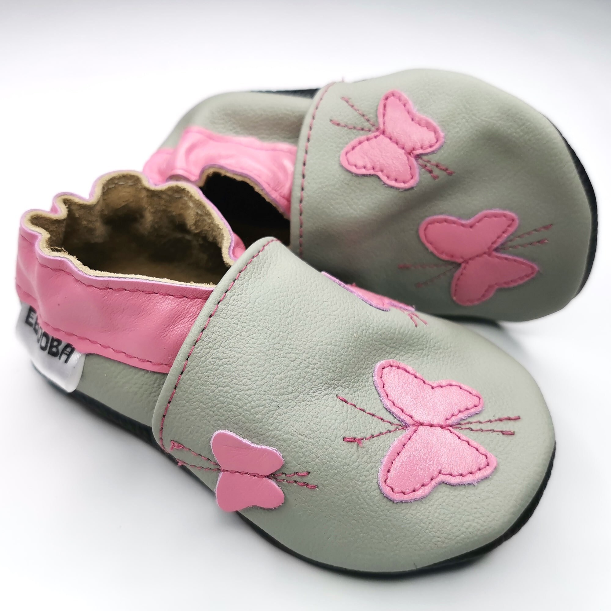 Pink leather baby shoes sale