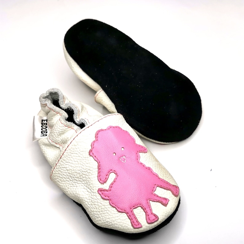 Baby Shoes, Soft Leather Baby Shoes, 12-18 Months Infant Shoes, Toddler Shoes, Baby Pink Shoes, Indoor Slippers, Panda Shoes, Girls' Shoes image 3