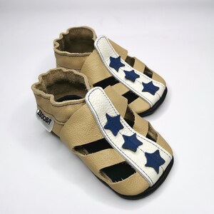 Stars Baby Sandals, Baby Shoes, Baby Booties, Baby Sandals, Leather Baby Sandals, Boys&#39; Shoes, Soft Sole Sandals, Baby Girls&#39; Shoes, 4