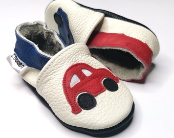 Transport Kids Slippers, Cars Shoes, Leather Moccains, Soft Sole Booties, Indoor Children Shoes, Toddler Shoes, Soft Sole Booties, Ebooba, 7