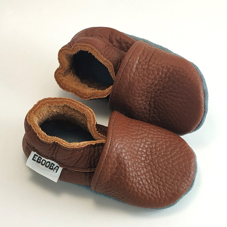 soft leather baby booties