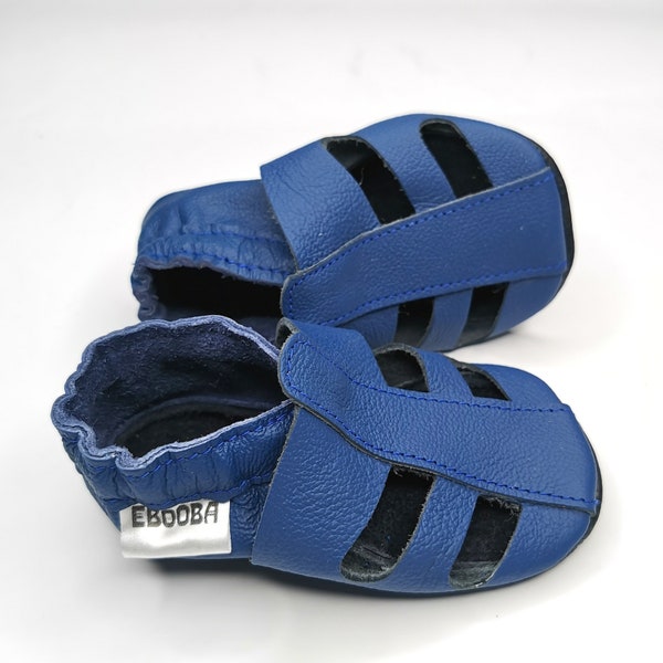 chaussons chaussures bébé Sandales bleu ebooba