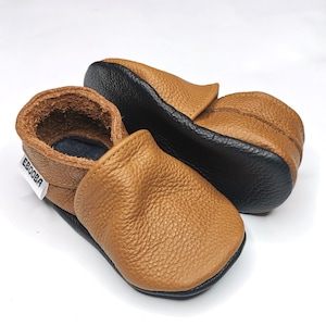 Baby Shoes, Baby Moccasins, Leather Baby Shoes, Newborn shoes boy, Unisex Baby Shoes, Baby Shoes Girl, Baby shoes brown, Brown Baby Shoes, 4