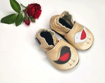 Chaussons bebe chaussures L'oiseau, birdie  chaussures, ebooba BR-7-BR-M-3