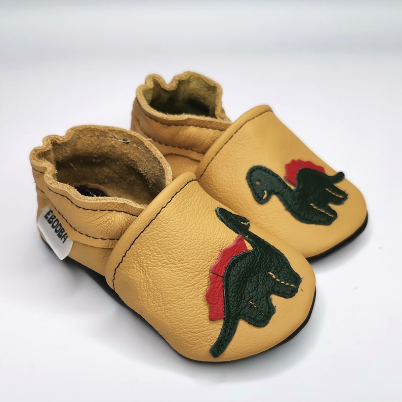 Baby Shoes with dino Leather Baby Shoes Baby Slippers Etsy