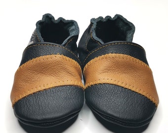 Chaussons bebe chaussures  marron noir   6 7 ebooba  OT-20-B-9