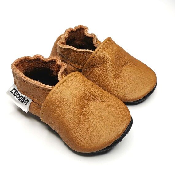 Baby Shoes Brown Leather Baby Soft Sole Baby boy shoes Baby Etsy