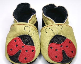 Ladybug baby shoes Leather baby, Baby Moccasins, Ebooba, Soft Sole Kids Shoes, Girl baby Shoes, Toddler Baby Shoes, Green Baby Shoes, 6