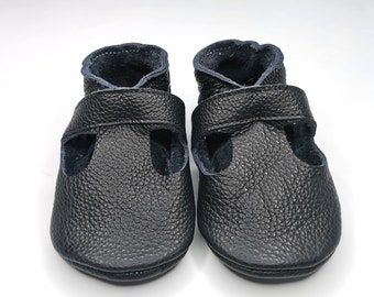 Black Baby Shoes, Toddler Shoes, Black Baby sandals Leather, Soft Sole Baby Shoes, Crib Shoes, Boys' Shoes, Kids Shoes, Toddler Sandals, 10