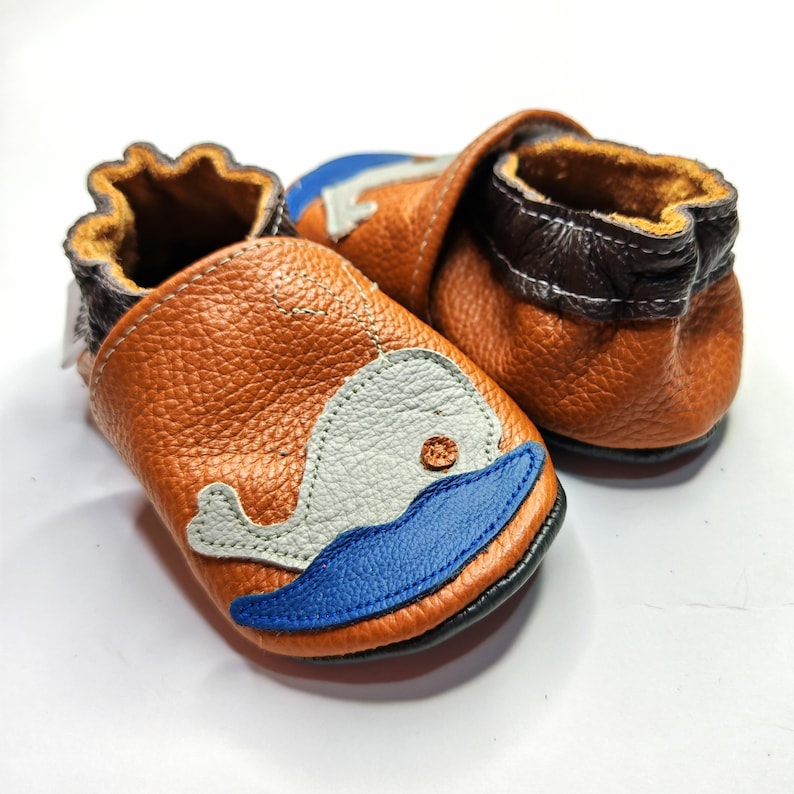 Teddy Bear Shoes, Leather Baby Shoes, Brown Baby Booties, Baby Leather Slippers, Toddler Shoe, Unisex Bootie, Kids' Slippers, Ebooba, 8 image 17