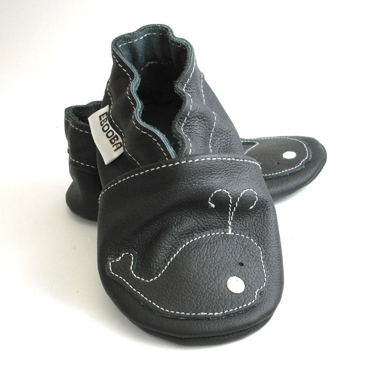 Black Baby Shoes Leather Baby Slippers Soft Sole Baby Shoes Etsy