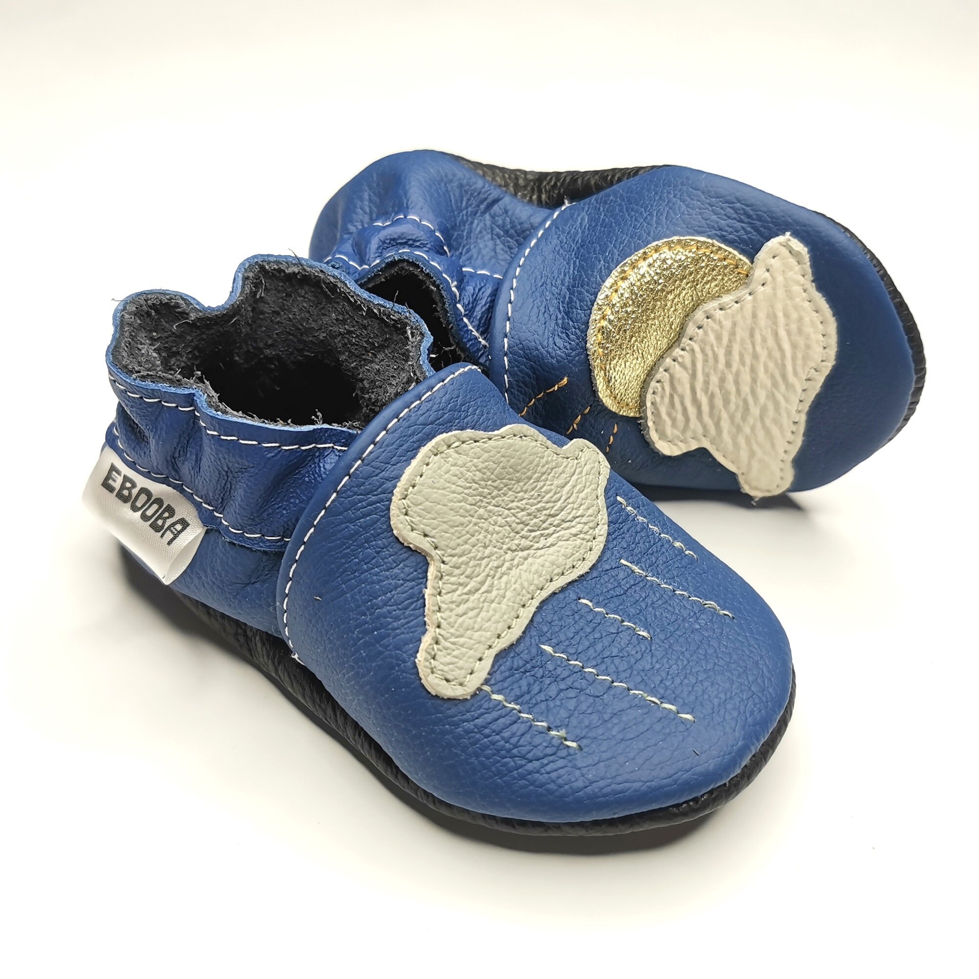 Anchor Baby Shoes, Leather Baby Shoes, Beige Baby Slippers, Toddler
