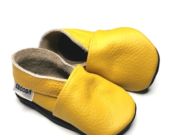 Baby shoes//Yellow Baby Shoes//Leather Baby Shoes//Girls Shoes//Crib Baby Shoes//Walker Baby Shoes//Boys Shoes//Kids Shoes//Moccs//Ebooba