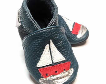 Ship Toddler Shoes, Boys' Moccasins, Leather Kids Shoes, Children Shoes, Soft Soled, Infant Booties, Kids Shoes, Toddler Slippers, Ebooba, 8