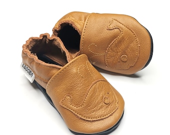 los zapatos de bebe unicos marrón ballena 0 6 m ebooba WH-12-BR-M