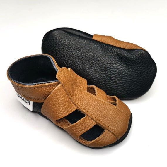 Baby Leather Shoes, Brown&black Baby Sandals, Baby Moccasins