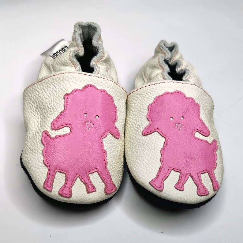 Baby Shoes, Soft Leather Baby Shoes, 12-18 Months Infant Shoes, Toddler Shoes, Baby Pink Shoes, Indoor Slippers, Panda Shoes, Girls' Shoes Lamb
