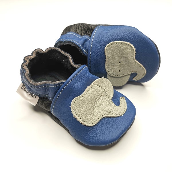 Grey Baby Shoes Soft Soled, Baby Moccasins, Leather Boy Shoes, Newborn Shoes, Walker Baby Shoes, Unisex' Soft Sole, Boys' Shoes, Soft Sole
