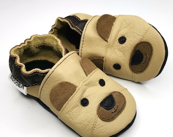 zachte tong babyschoentjes schoenen beige beer  4 5 ebooba
