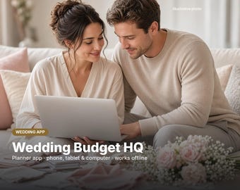 Wedding Budget Planner App, Vendor Payment Tracker, Guest List RSVP, Cost Per Guest, Wedding Planning Checklist, Engaged Gift