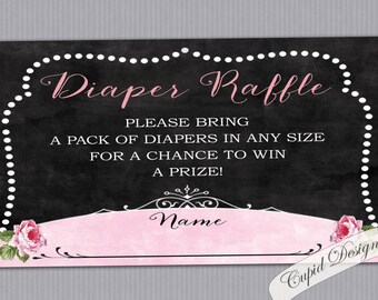 Tableau imprimable DIY baby shower avec carte de tombola de roses. Téléchargement instantané numérique Imprimez vous-même.