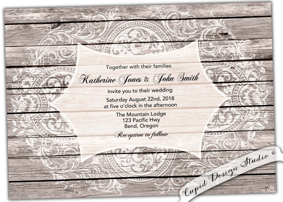 Rustic wedding invitations. Rustic wood wedding invitations. | Etsy