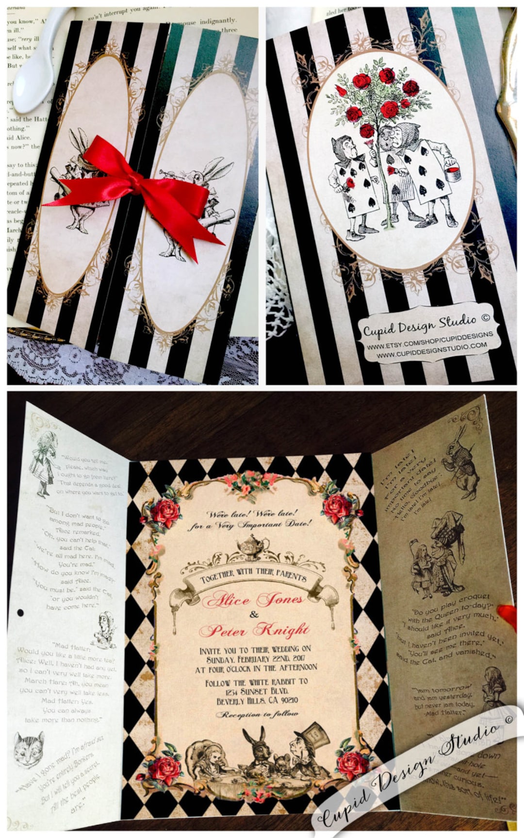 Elegant Alice and Wonderland Invitations for Your Special Event