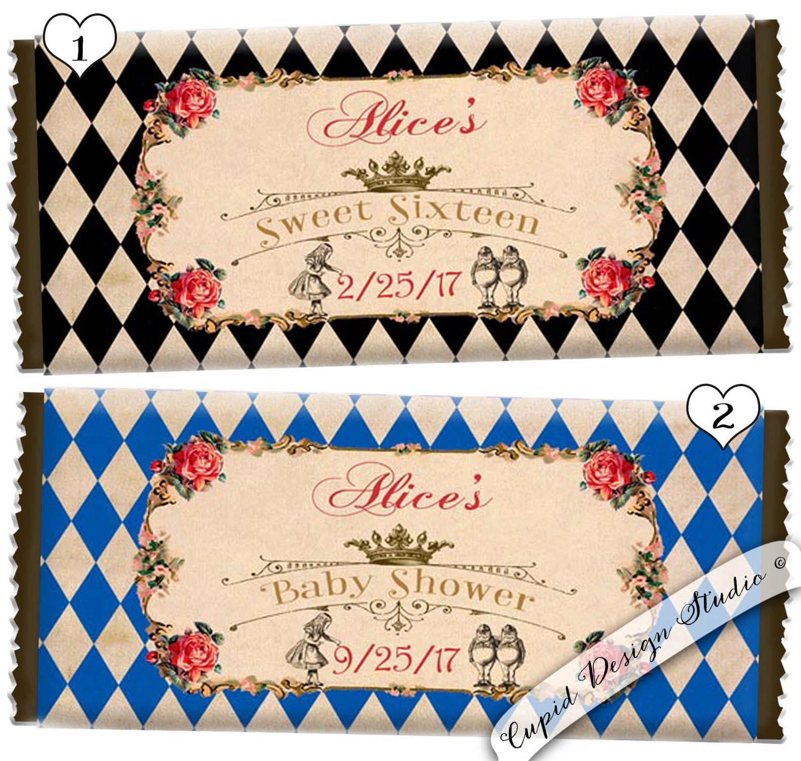 Alice in Wonderland Labels/wonderland Party Labels/hershey Bar - Etsy