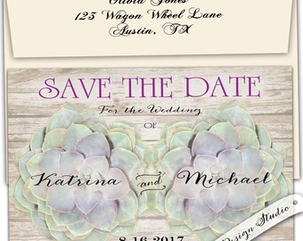 Rustic Save the date cards/Wedding save the date rustic/Wedding save the date postcard/Succulent save the date/Save the date cards wedding