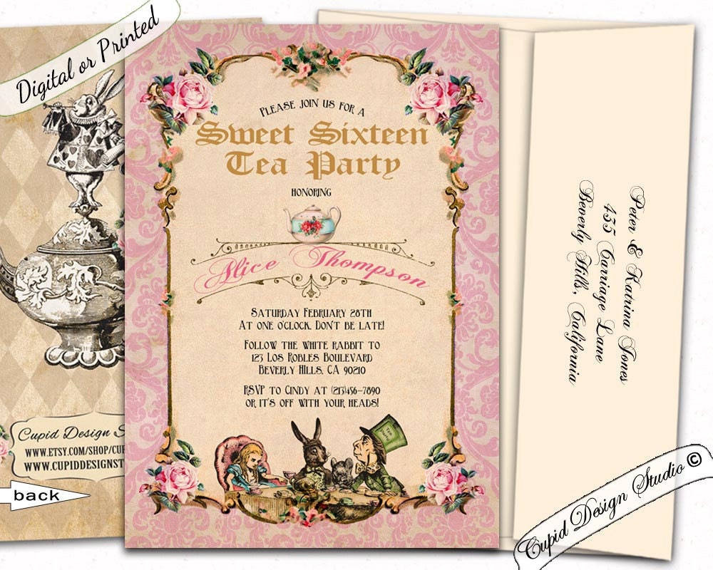 Alice in Wonderland Party Invitation – partiesandsupplies