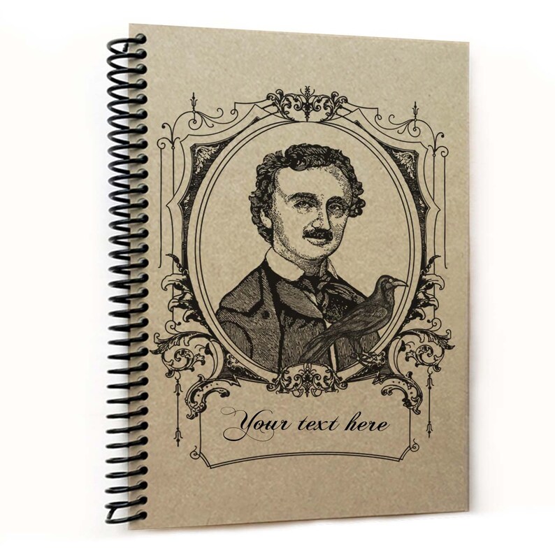 Personalized Edgar Allan Poe journal the raven spiral Etsy