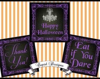 Tarjetas de halloween. Fiesta de Halloween. Stickers de halloween.