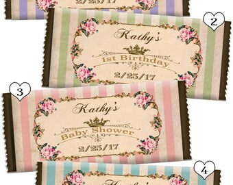 Printable candy bar wrapper/ Birthday candy bar wrapper / Candy bar labels / Candy bar wedding / bar wrapper / Chocolate bar wrapper