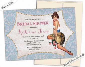 Bridal shower invitations printed/Bridal shower invitation printable/Bridal shower invites/Custom personalized.