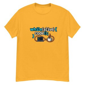 while(alive){ code(); } - programmation et café, cadeau pour passionné de code