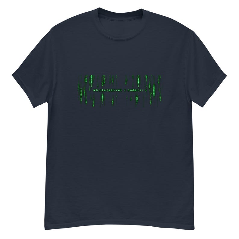 while(alive) { code(); } - Humour développeur, pluie de code