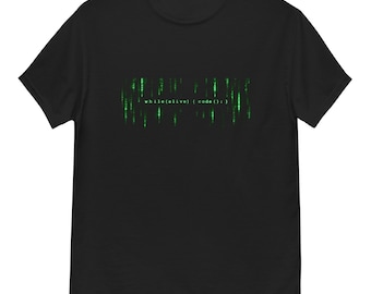 while(alive) { code(); } - Ontwikkelaarshumor, codeshower