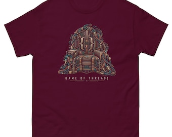 Game of Threads - Ontwikkelaars-T-shirt, kabeltroon en code