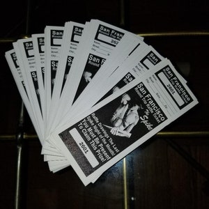 Gay Mens Bar - San Francisco - Raffle tickets - The Spike San Francisco - Vintage - 1970s-80s