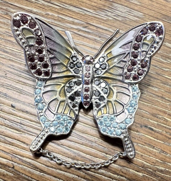 Vintage Judith Leiber Butterfly Brooch Butterfly P